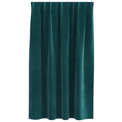 vidaXL Blackout Curtains 2 pcs Dark Green 140 x 140 cm Velvet