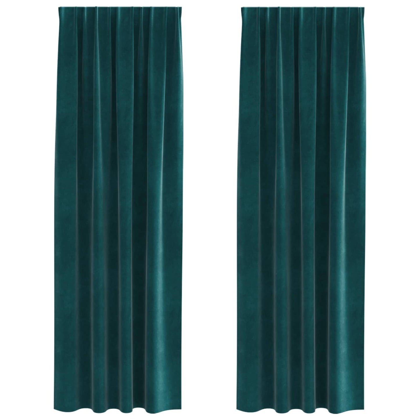 vidaXL Blackout Curtains 2 pcs Dark Green 140 x 260 cm Velvet