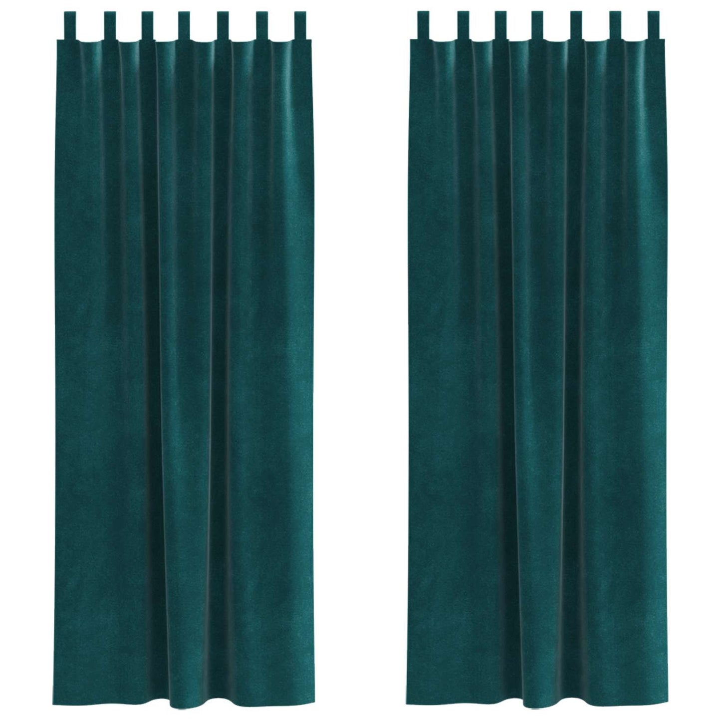vidaXL Blackout Curtains 2 pcs Dark Green 140 x 245 cm Velvet
