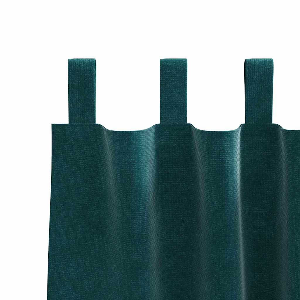 vidaXL Blackout Curtains 2 pcs Dark Green 140 x 260 cm Velvet
