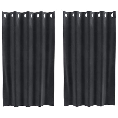 vidaXL Blackout Curtains 2 pcs Dark Grey 140 x 140 cm Velvet