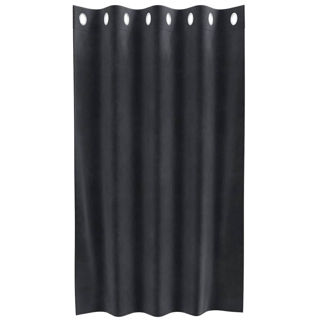 vidaXL Blackout Curtains 2 pcs Dark Grey 140 x 140 cm Velvet