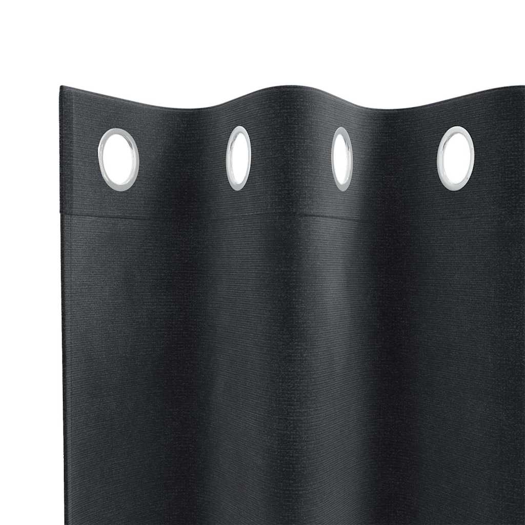 vidaXL Blackout Curtains 2 pcs Dark Grey 140 x 175 cm Velvet