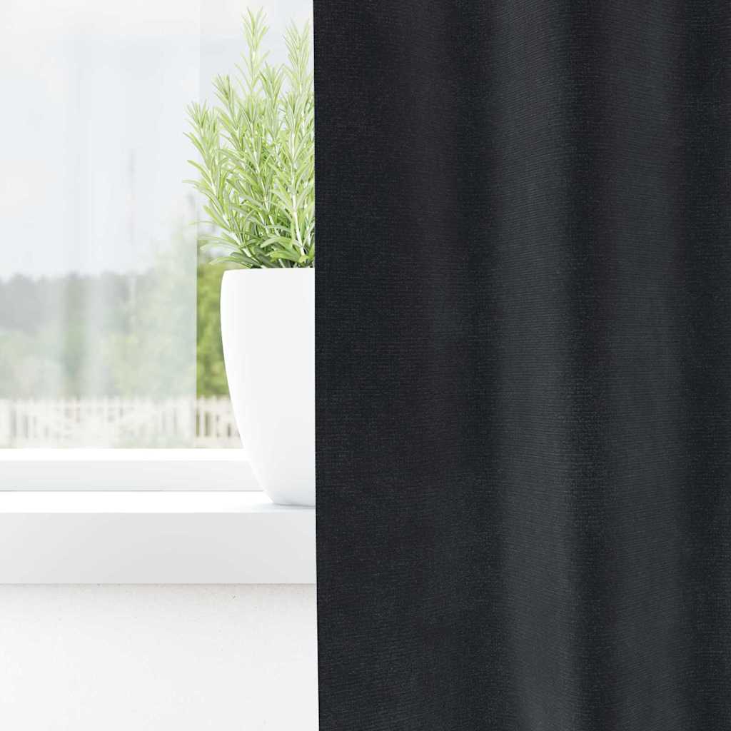 vidaXL Blackout Curtains 2 pcs Dark Grey 140 x 175 cm Velvet
