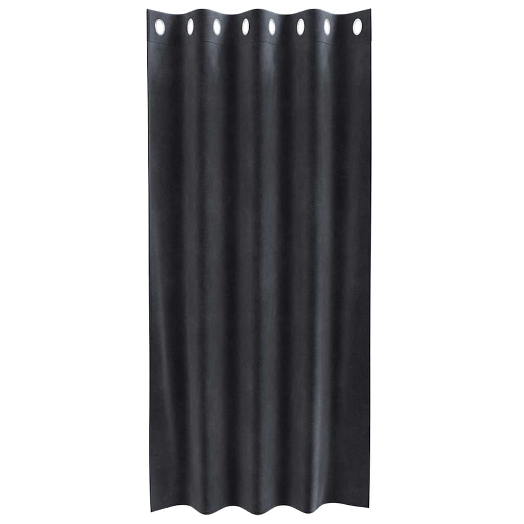 vidaXL Blackout Curtains 2 pcs Dark Grey 140 x 175 cm Velvet