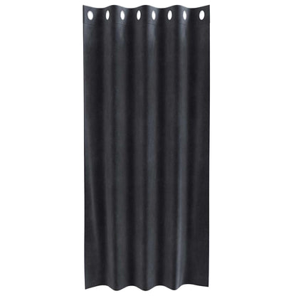 vidaXL Blackout Curtains 2 pcs Dark Grey 140 x 175 cm Velvet