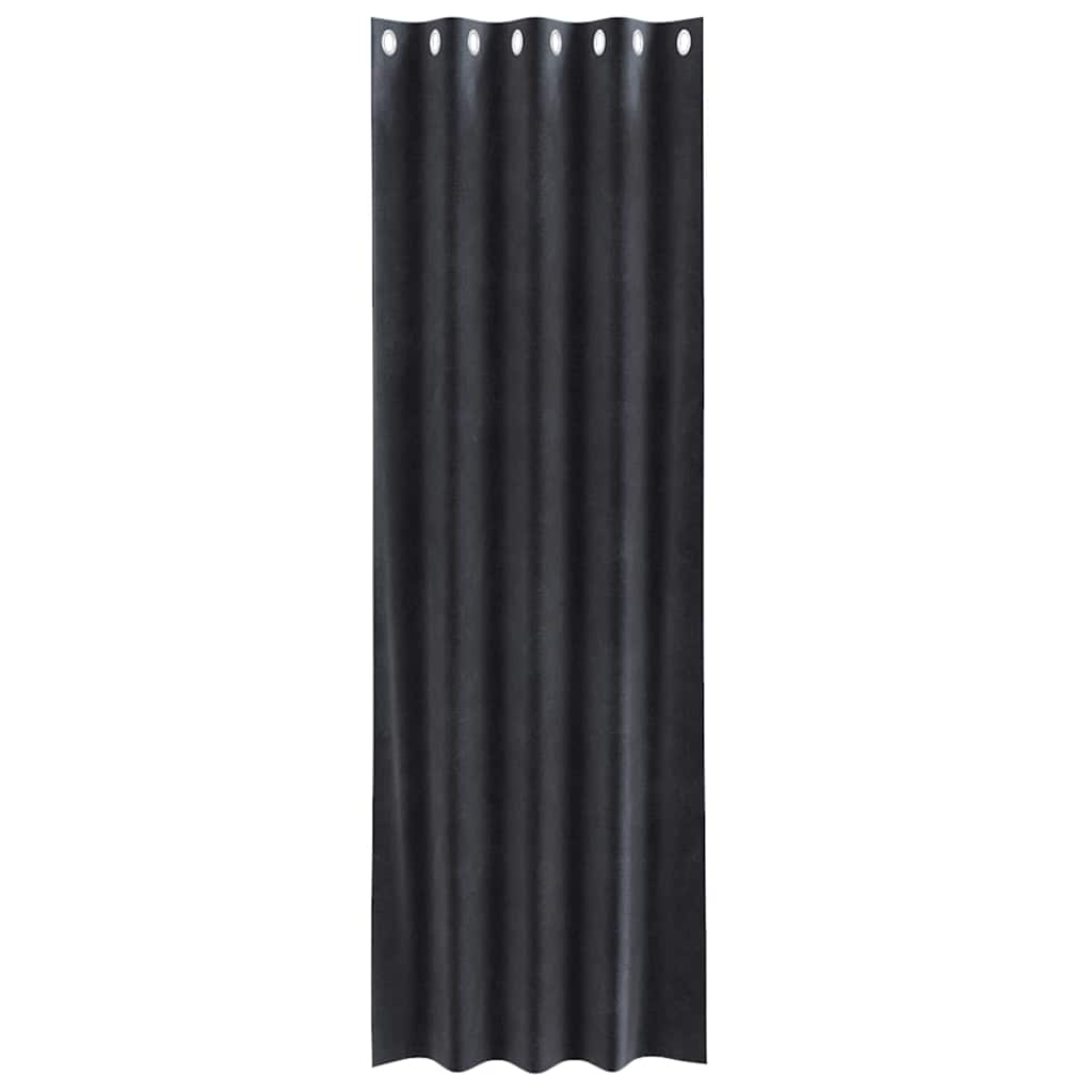 vidaXL Blackout Curtains 2 pcs Dark Grey 140 x 225 cm Velvet
