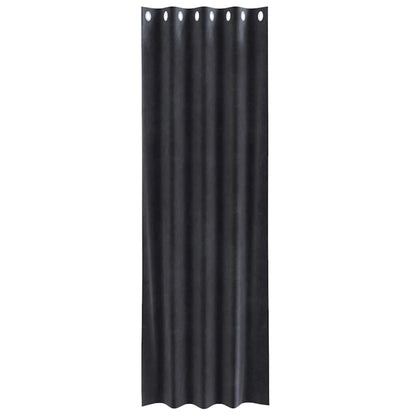 vidaXL Blackout Curtains 2 pcs Dark Grey 140 x 225 cm Velvet