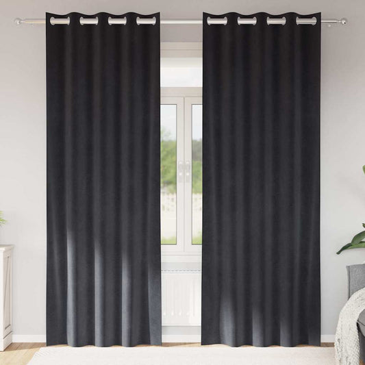 vidaXL Blackout Curtains 2 pcs Dark Grey 140 x 260 cm Velvet