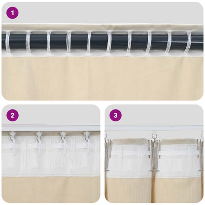 vidaXL Blackout Curtains 2 pcs Dark Grey 140 x 175 cm Velvet