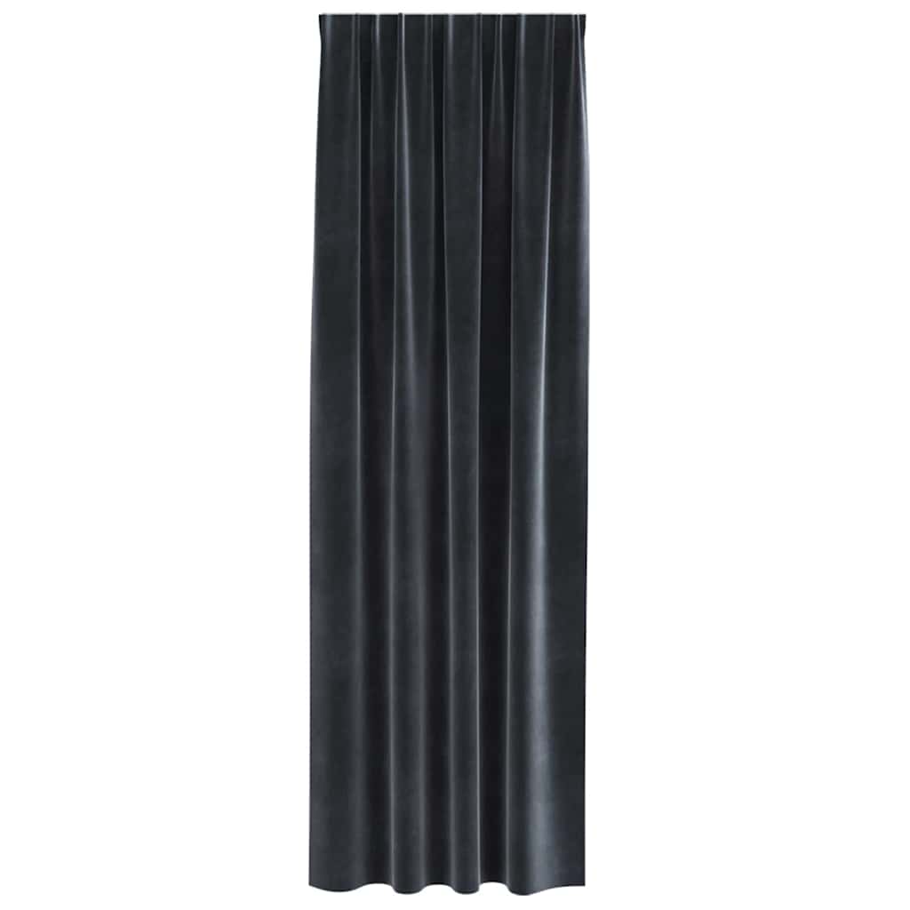 vidaXL Blackout Curtains 2 pcs Dark Grey 140 x 245 cm Velvet
