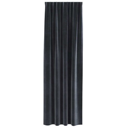 vidaXL Blackout Curtains 2 pcs Dark Grey 140 x 260 cm Velvet