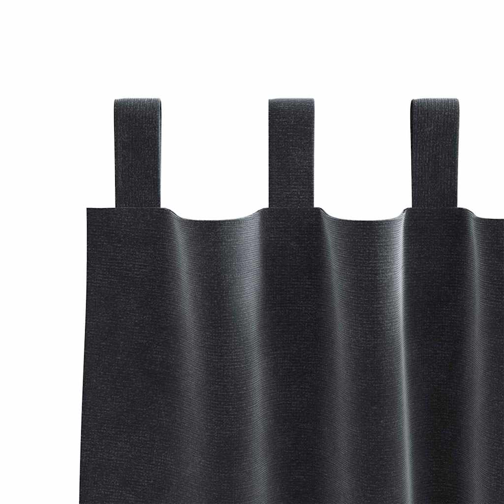 vidaXL Blackout Curtains 2 pcs Dark Grey 140 x 140 cm Velvet