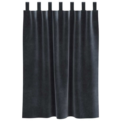 vidaXL Blackout Curtains 2 pcs Dark Grey 140 x 140 cm Velvet