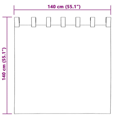 vidaXL Blackout Curtains 2 pcs Dark Grey 140 x 140 cm Velvet