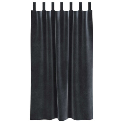 vidaXL Blackout Curtains 2 pcs Dark Grey 140 x 175 cm Velvet