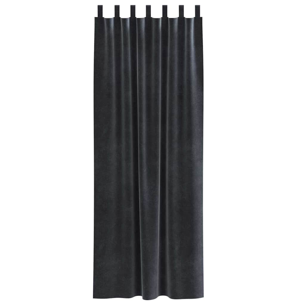 vidaXL Blackout Curtains 2 pcs Dark Grey 140 x 260 cm Velvet
