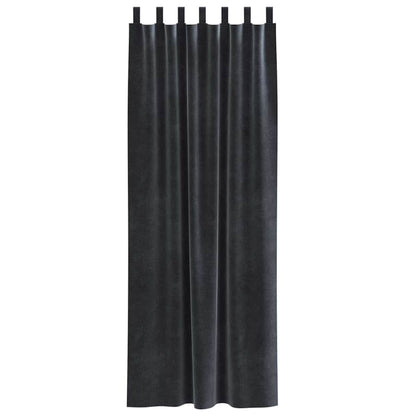 vidaXL Blackout Curtains 2 pcs Dark Grey 140 x 260 cm Velvet