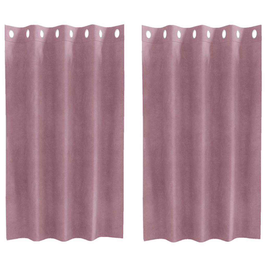 vidaXL Blackout Curtains 2 pcs Dark Pink 140 x 140 cm Velvet