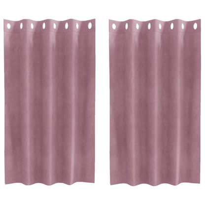 vidaXL Blackout Curtains 2 pcs Dark Pink 140 x 140 cm Velvet