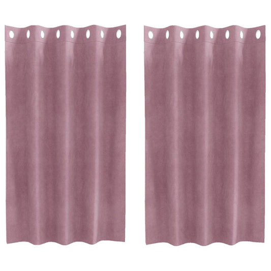 vidaXL Blackout Curtains 2 pcs Dark Pink 140 x 140 cm Velvet