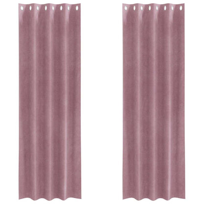 vidaXL Blackout Curtains 2 pcs Dark Pink 140 x 260 cm Velvet