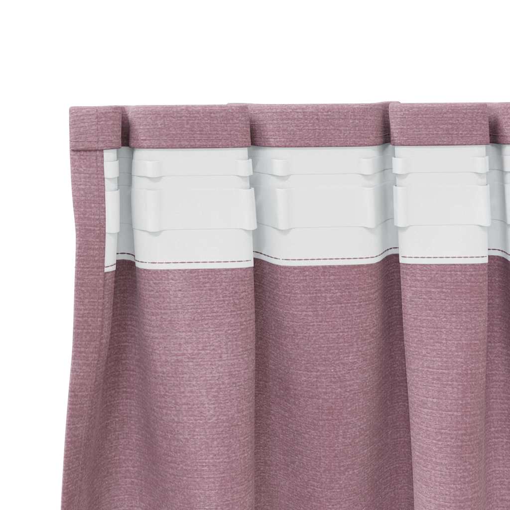 vidaXL Blackout Curtains 2 pcs Dark Pink 140 x 140 cm Velvet