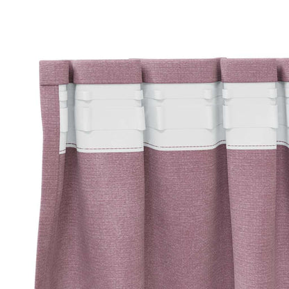 vidaXL Blackout Curtains 2 pcs Dark Pink 140 x 140 cm Velvet