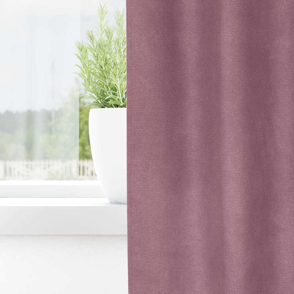 vidaXL Blackout Curtains 2 pcs Dark Pink 140 x 140 cm Velvet