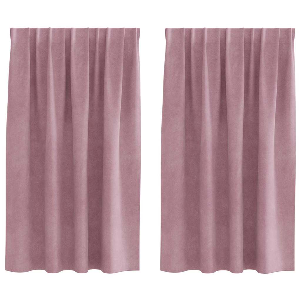 vidaXL Blackout Curtains 2 pcs Dark Pink 140 x 140 cm Velvet