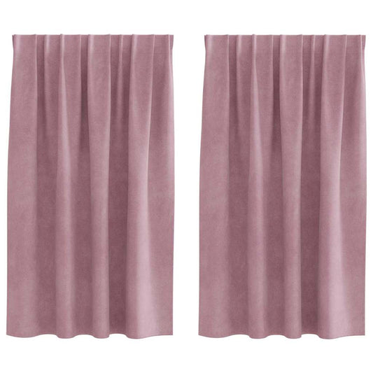vidaXL Blackout Curtains 2 pcs Dark Pink 140 x 140 cm Velvet