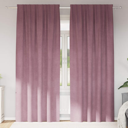 vidaXL Blackout Curtains 2 pcs Dark Pink 140 x 225 cm Velvet