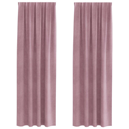 vidaXL Blackout Curtains 2 pcs Dark Pink 140 x 225 cm Velvet