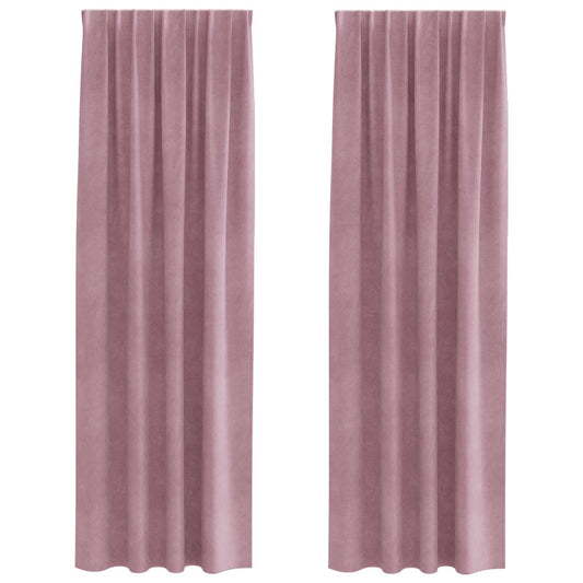 vidaXL Blackout Curtains 2 pcs Dark Pink 140 x 225 cm Velvet