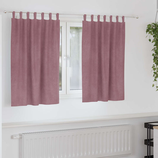 vidaXL Blackout Curtains 2 pcs Dark Pink 140 x 140 cm Velvet