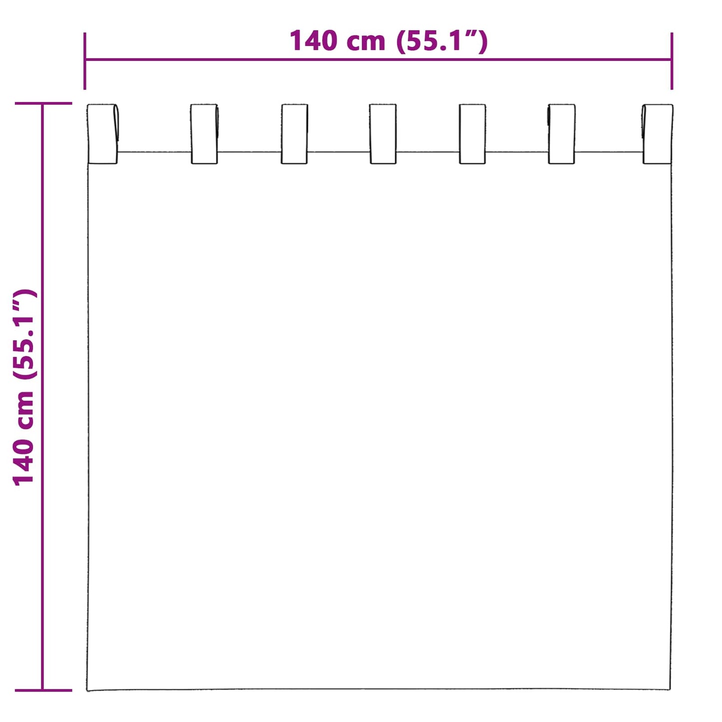 vidaXL Blackout Curtains 2 pcs Dark Pink 140 x 140 cm Velvet