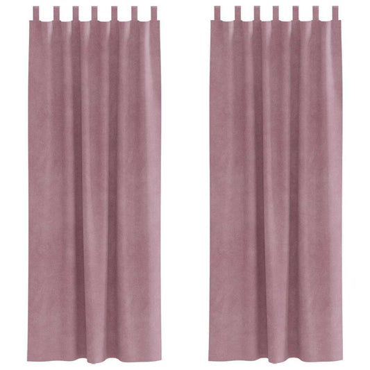 vidaXL Blackout Curtains 2 pcs Dark Pink 140 x 225 cm Velvet