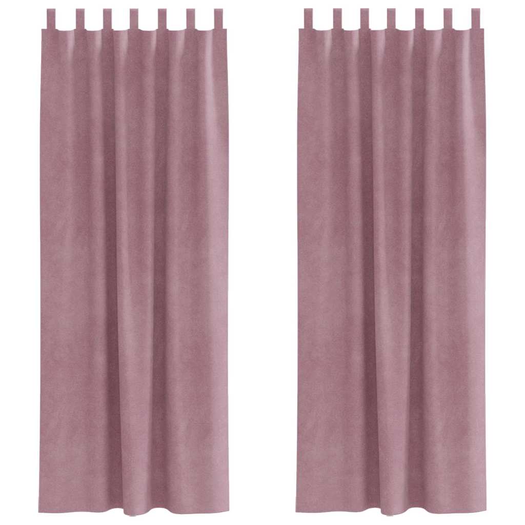 vidaXL Blackout Curtains 2 pcs Dark Pink 140 x 245 cm Velvet