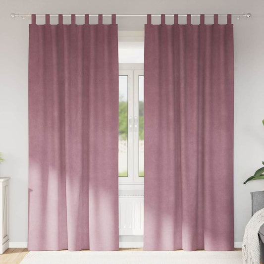 vidaXL Blackout Curtains 2 pcs Dark Pink 140 x 260 cm Velvet
