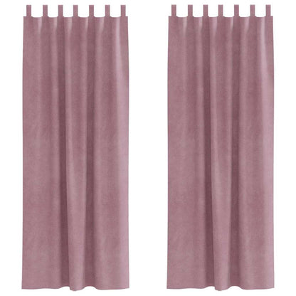 vidaXL Blackout Curtains 2 pcs Dark Pink 140 x 260 cm Velvet