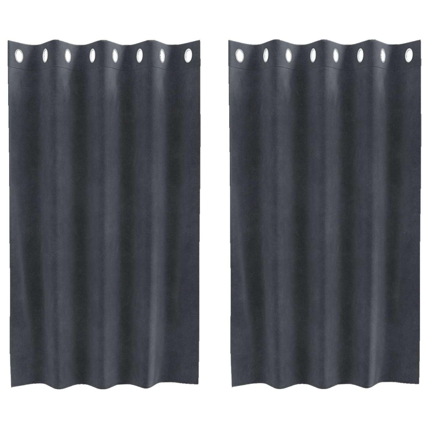 vidaXL Blackout Curtains 2 pcs Light Grey 140 x 140 cm Velvet