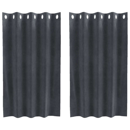 vidaXL Blackout Curtains 2 pcs Light Grey 140 x 140 cm Velvet