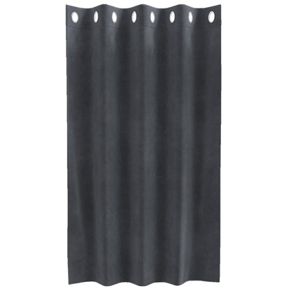vidaXL Blackout Curtains 2 pcs Light Grey 140 x 140 cm Velvet