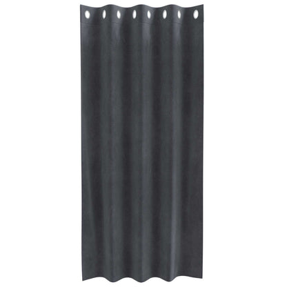 vidaXL Blackout Curtains 2 pcs Light Grey 140 x 175 cm Velvet