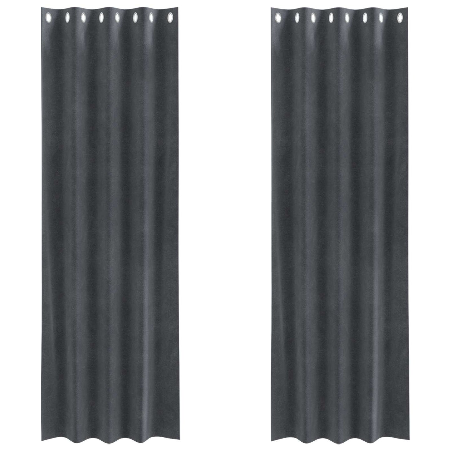vidaXL Blackout Curtains 2 pcs Light Grey 140 x 245 cm Velvet