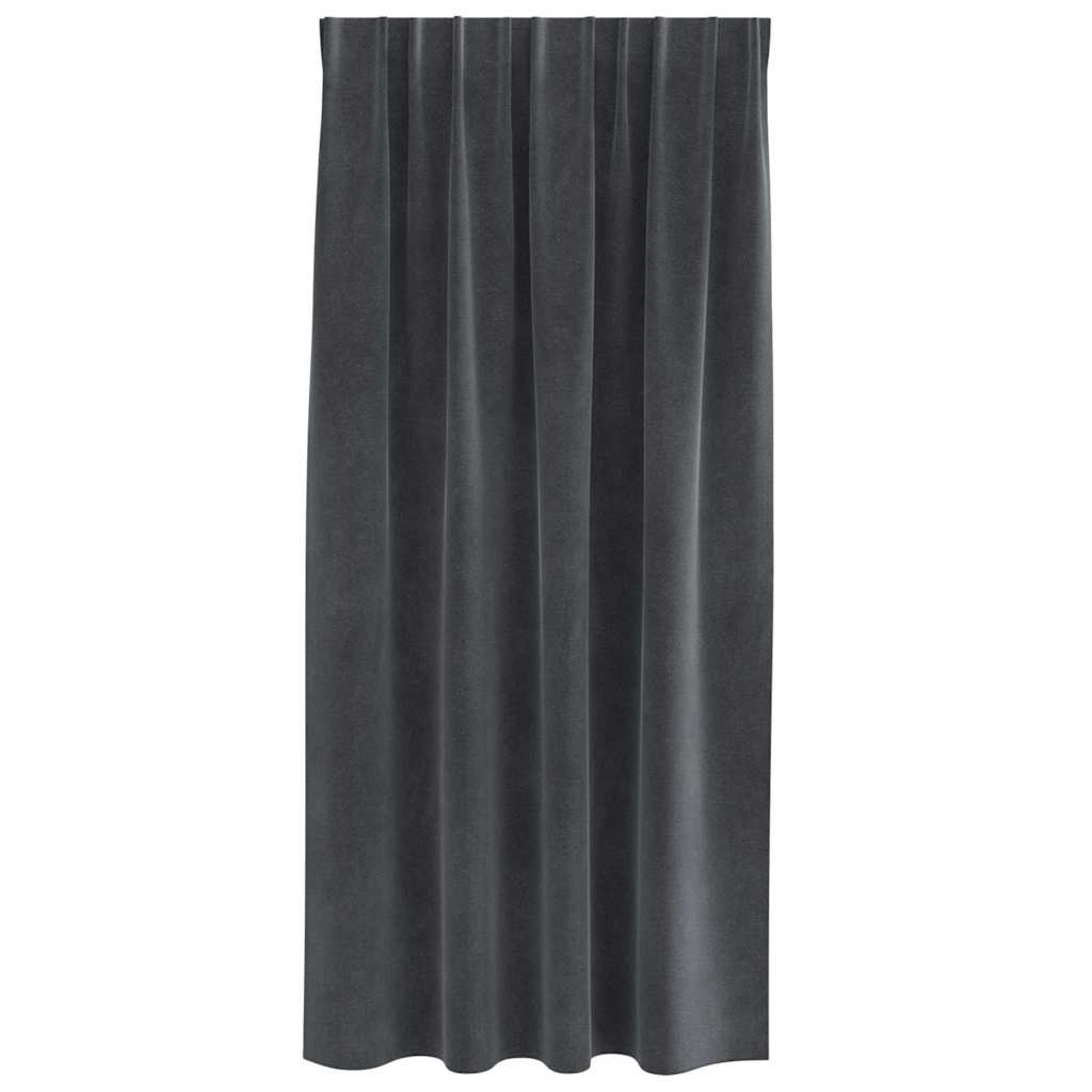 vidaXL Blackout Curtains 2 pcs Light Grey 140 x 175 cm Velvet