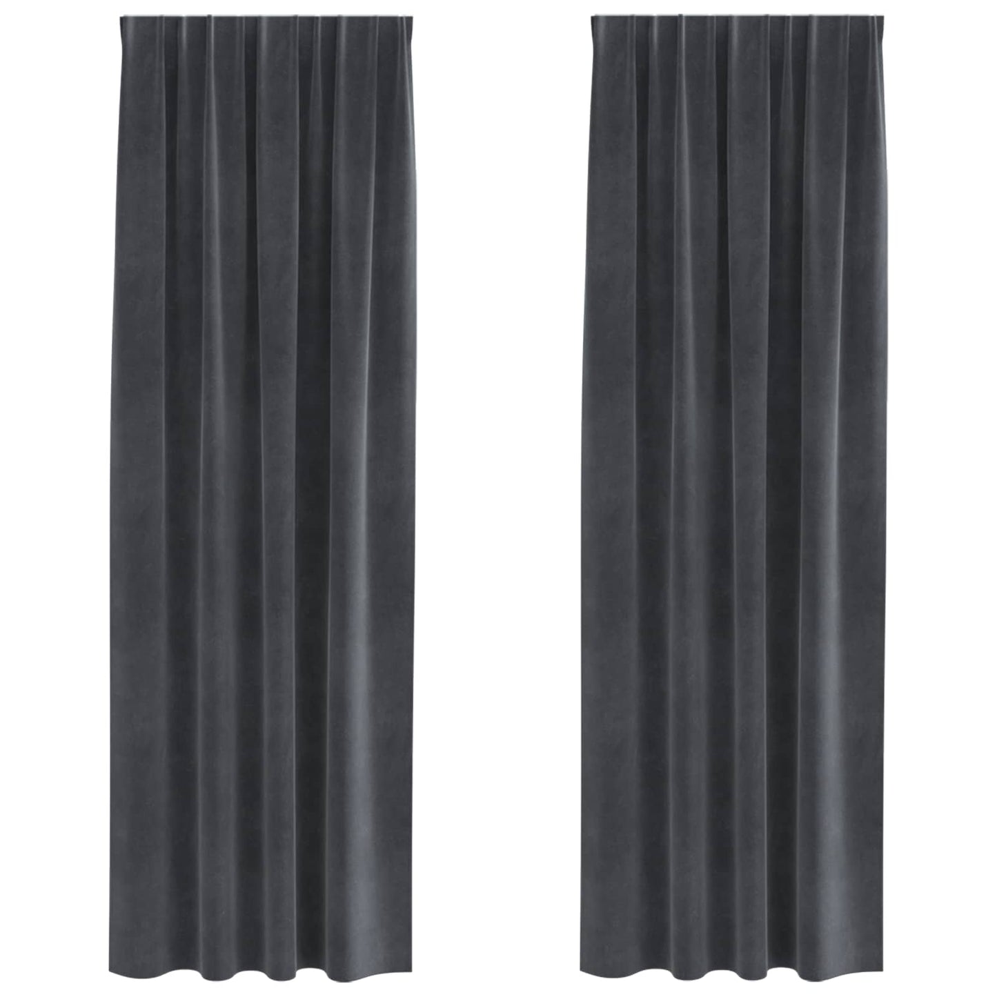 vidaXL Blackout Curtains 2 pcs Light Grey 140 x 225 cm Velvet