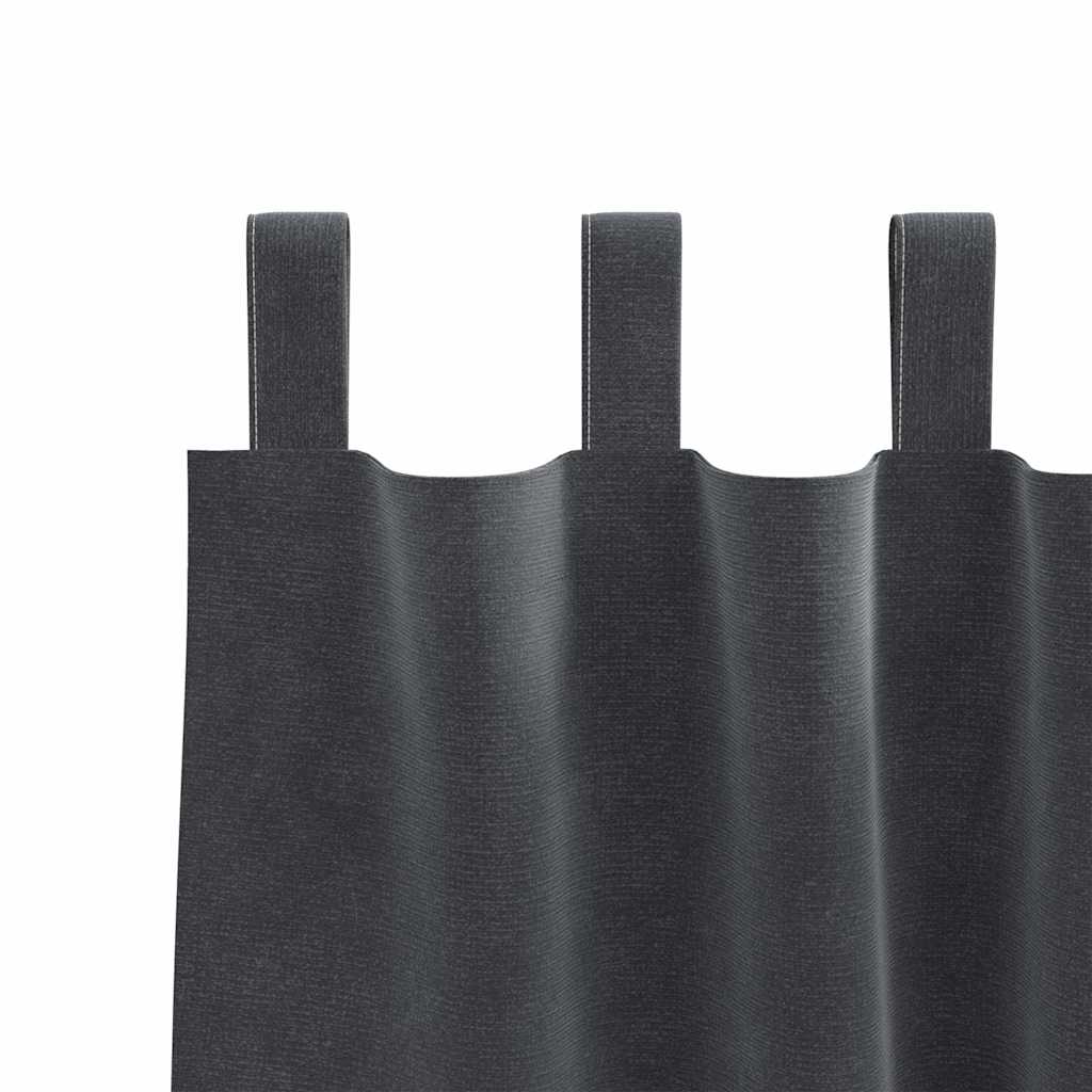 vidaXL Blackout Curtains 2 pcs Light Grey 140 x 175 cm Velvet