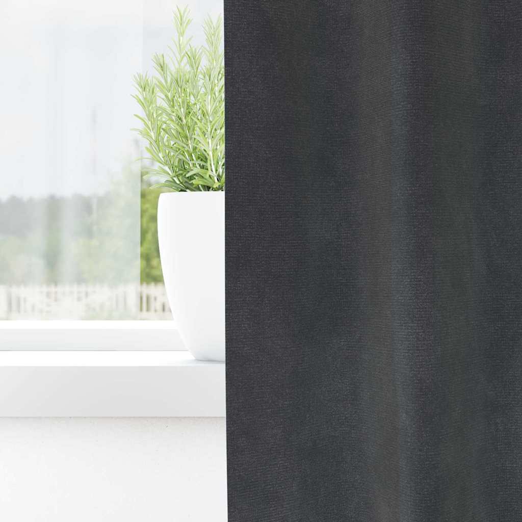 vidaXL Blackout Curtains 2 pcs Light Grey 140 x 175 cm Velvet