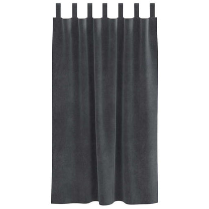 vidaXL Blackout Curtains 2 pcs Light Grey 140 x 175 cm Velvet